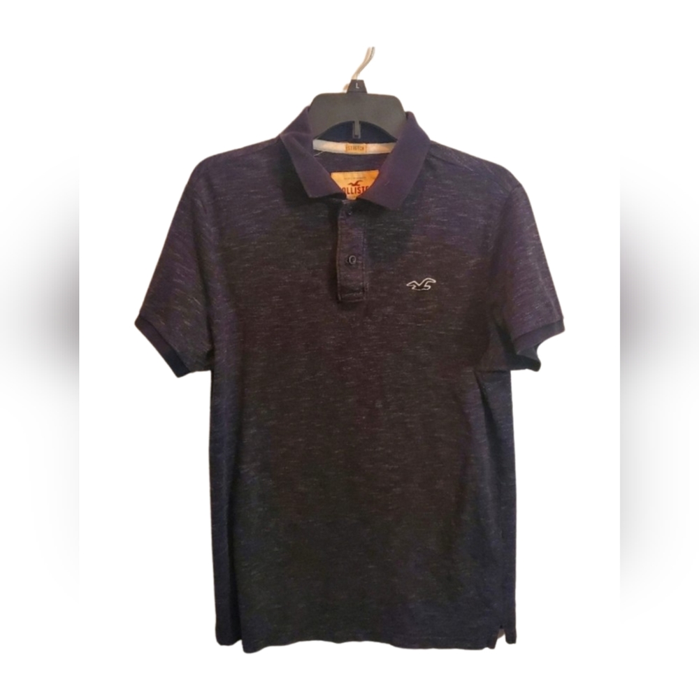 Hollister polo Black Mens Size M Beach Casual
